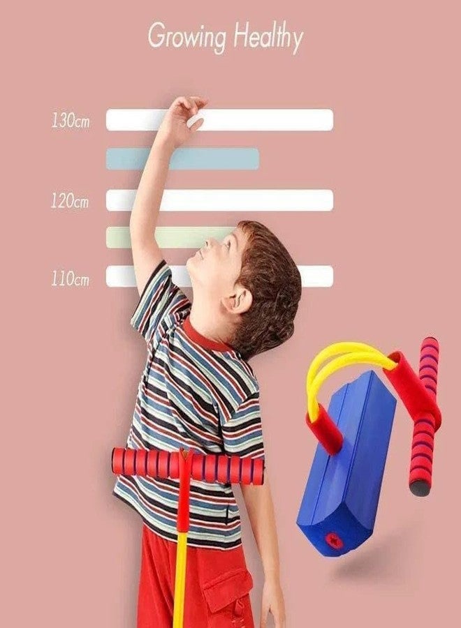 TECH LOGO ELECTRONICS Pogo Jumping Toy Grow Taller in Jumping Game Durable Foam Bungee Jumping Stick Makes Squeaky Sounds Improves Balance, Bouncing Toy (Multi Colour) - Image 3